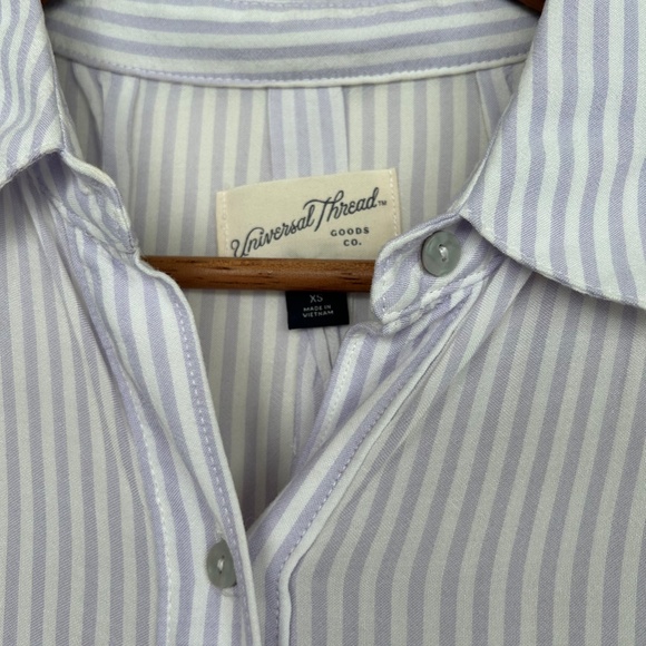 Vintage Pastel Purple Strip Shirt - Picture 2 of 4